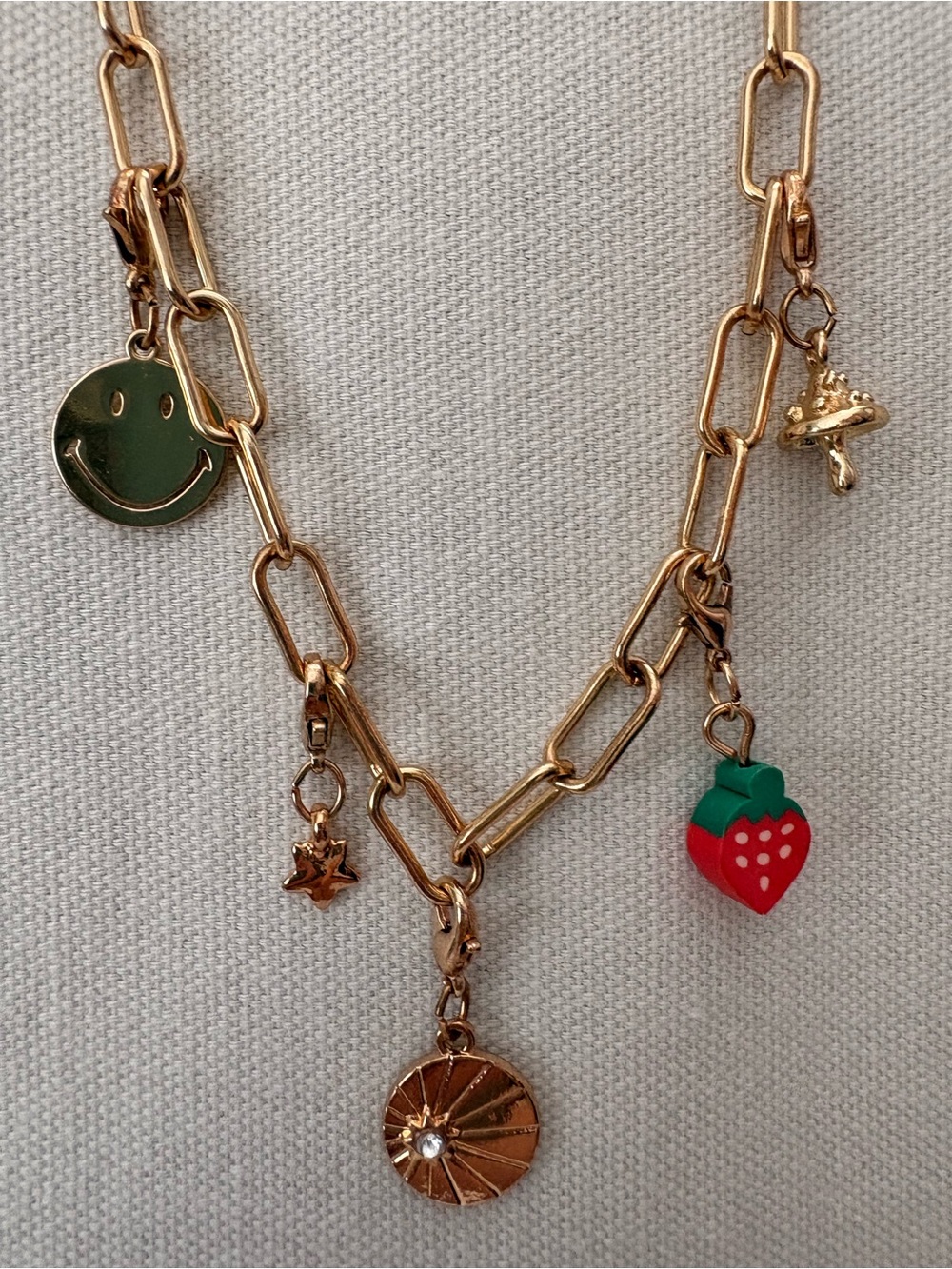 Paperclip Link Charm Necklace
